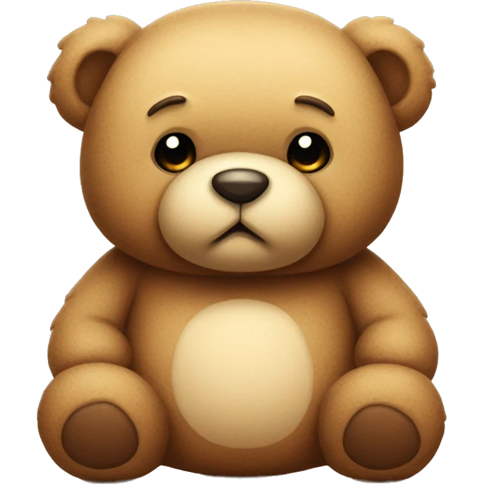  frowning teddy bear, cute emoji