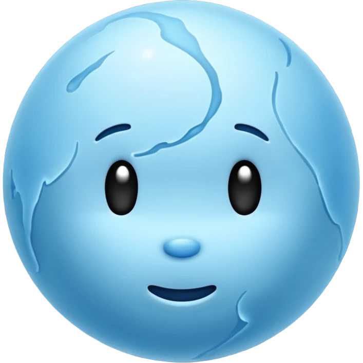 Pluto but in a blue color emoji