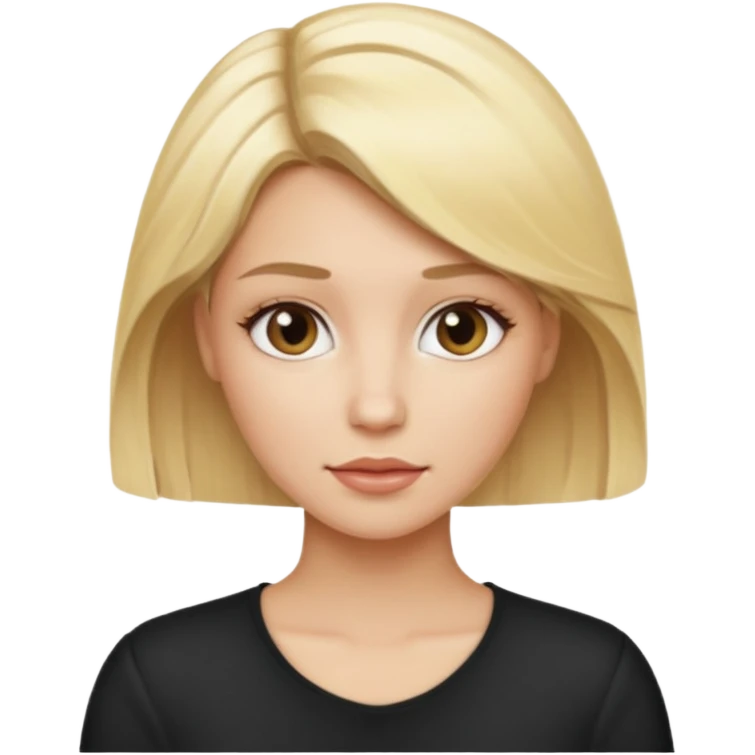 Mujer rubia cabello degrade rubio emoji