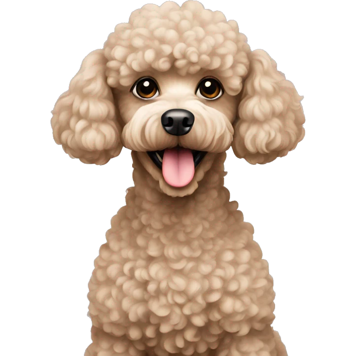 beige miniature poodle emoji