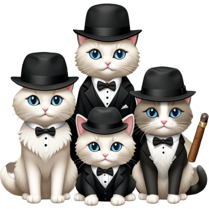 Ragdoll cat mafia gang  emoji