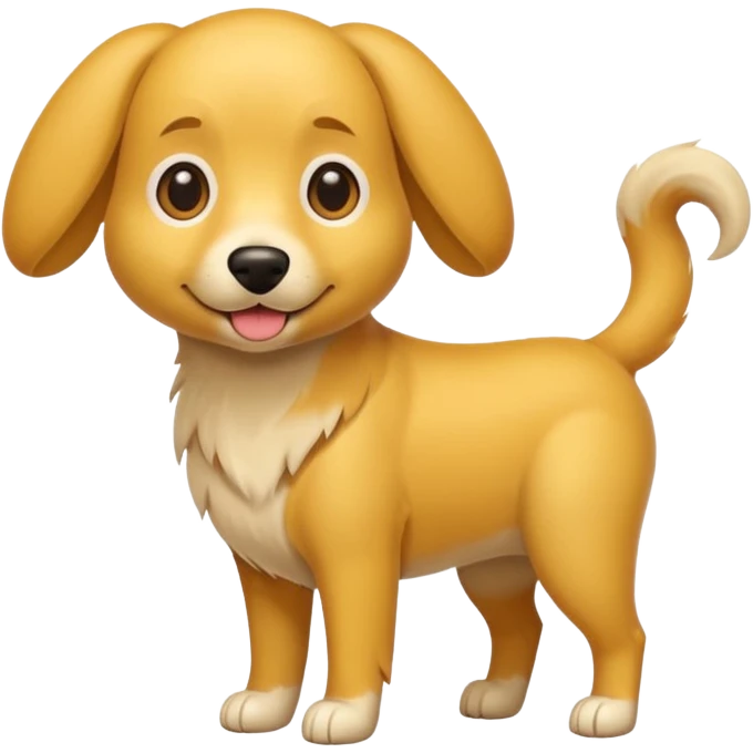 Yellow dog emoji