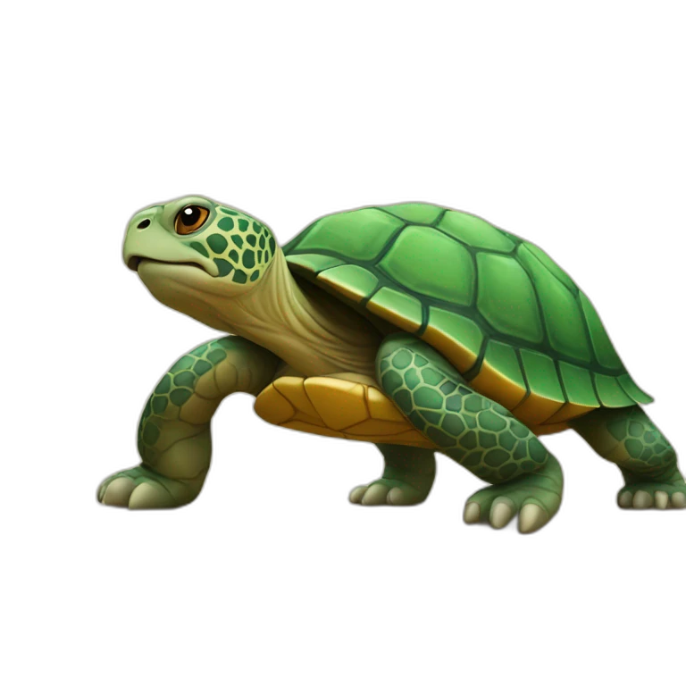 Tortue sur Lion emoji