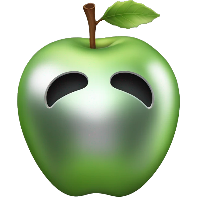 metallic apple without face emoji