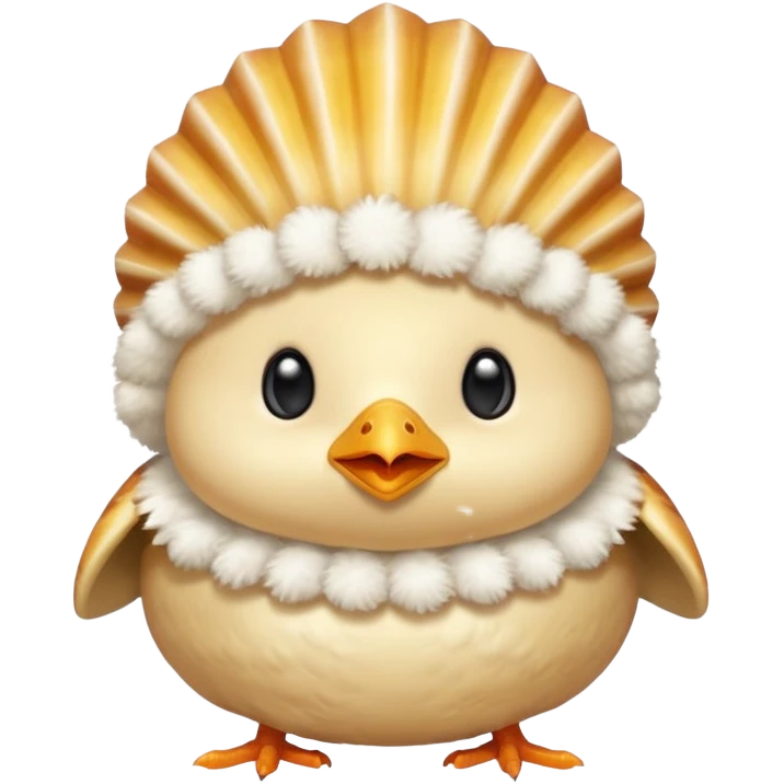 calimero. um pinto com uma casca na cabeça emoji