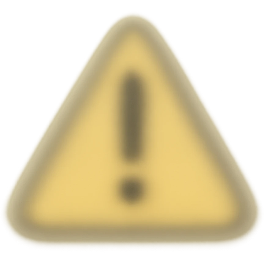 warning icon with a hazy or blurred effect, no text, generic style, symbolizing something undefined emoji