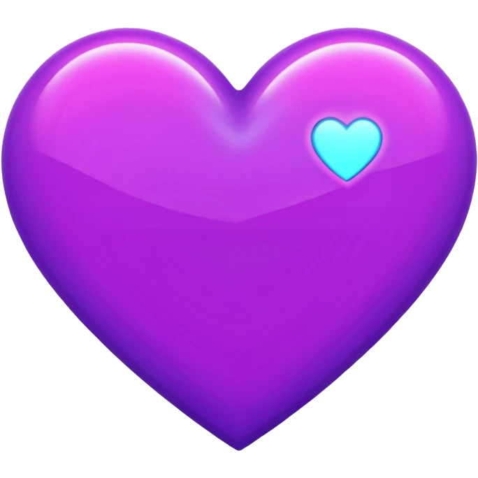 purple heart with a neon glow emoji