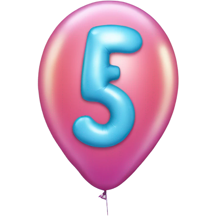 Number 5 balloon emoji