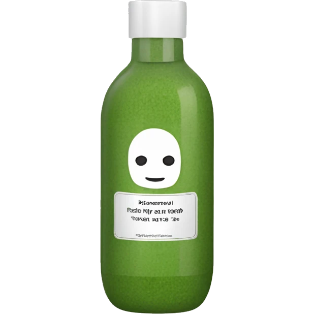 bottle facial scrub with label emoji