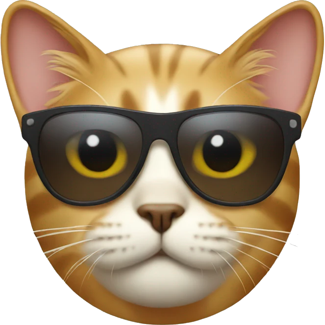 Cat with sunglasses emoji