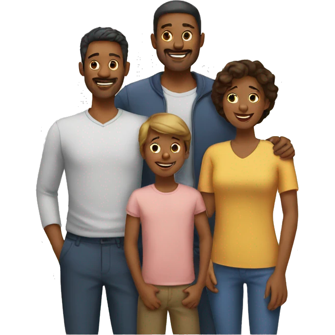 Man with family  emoji