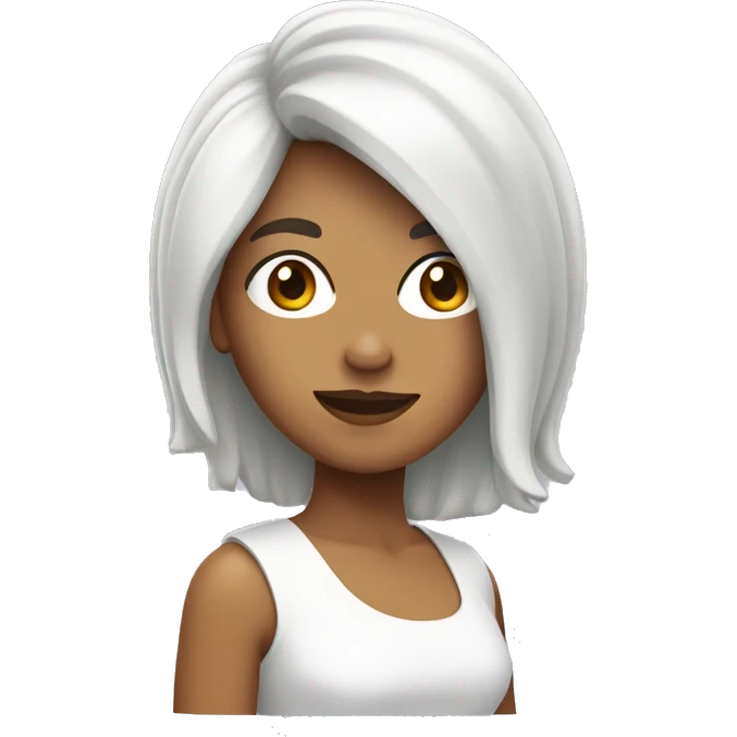 Mujer con pelo color pelirroja  blanca emoji