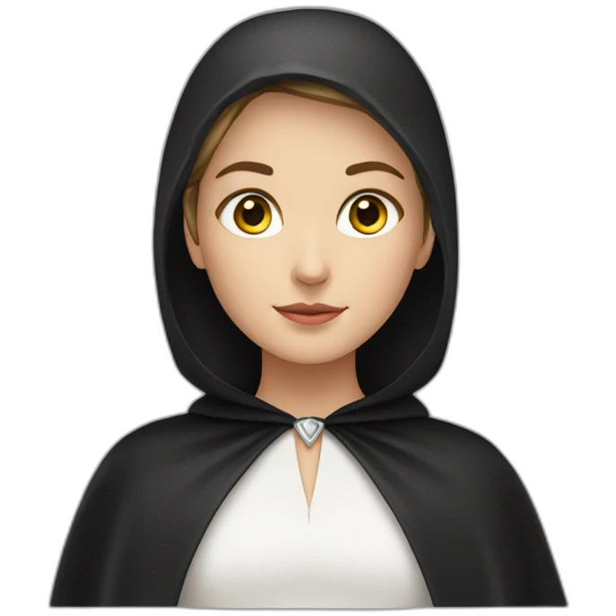 White-girl—face-black-cape-costume emoji