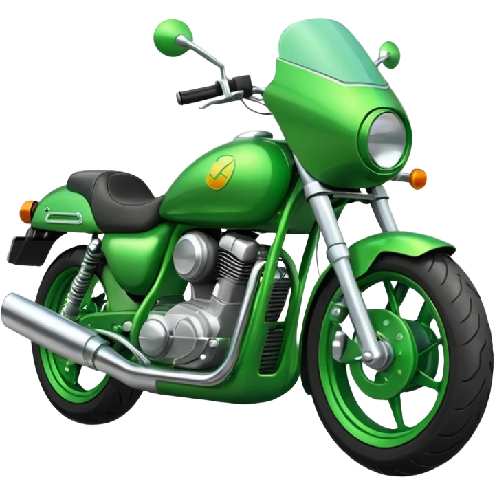 Green motorcycle emoji