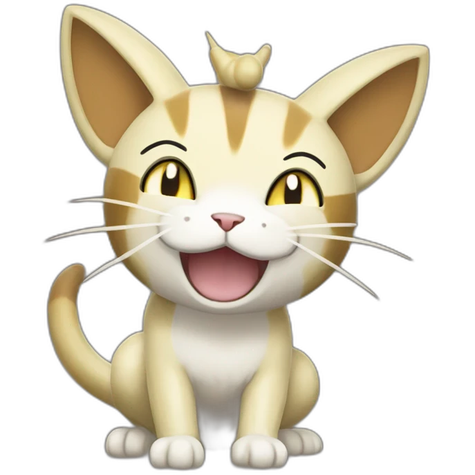 Meowth pokemon happy emoji