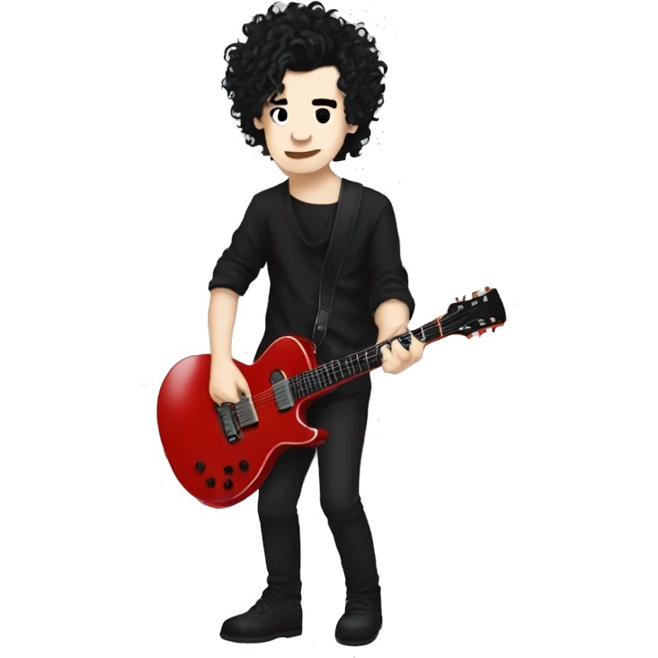 matty healy playing a red guitar emoji