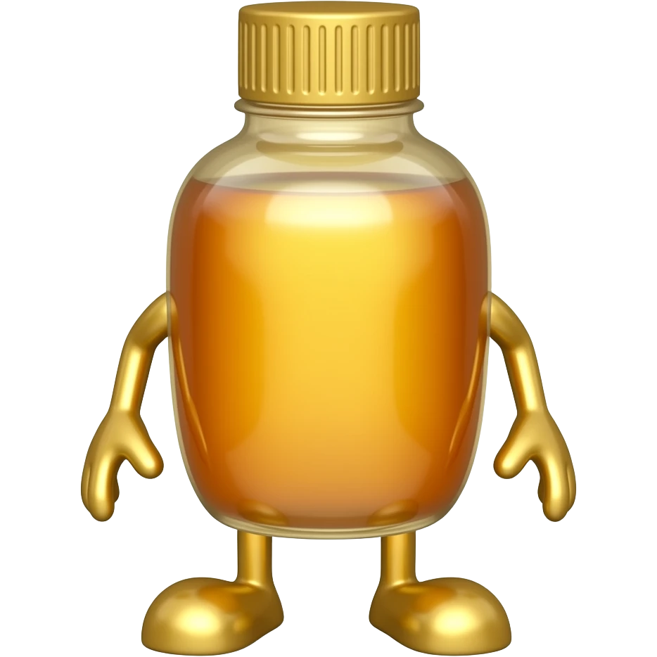 Honey bottle with legs without arms emoji