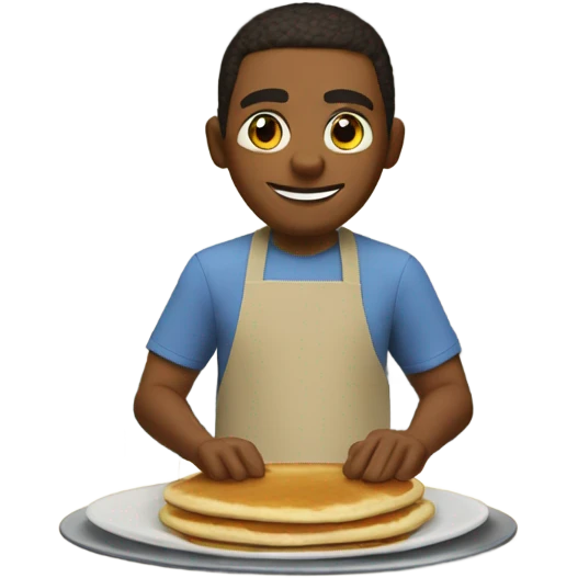 Brick heck from the show called “the middle” making pancakes emoji