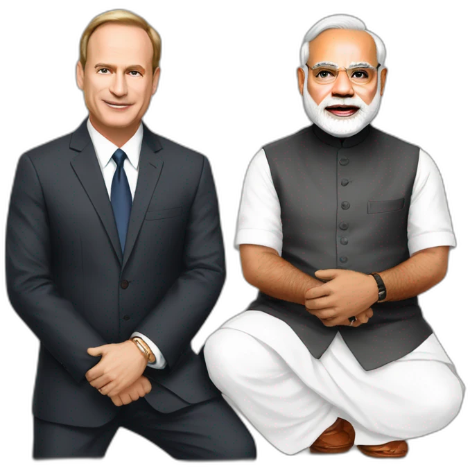 Modi ji with meloni emoji