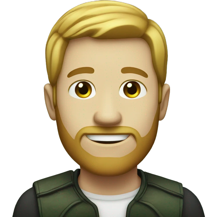 white man with four leaf clover emoji
