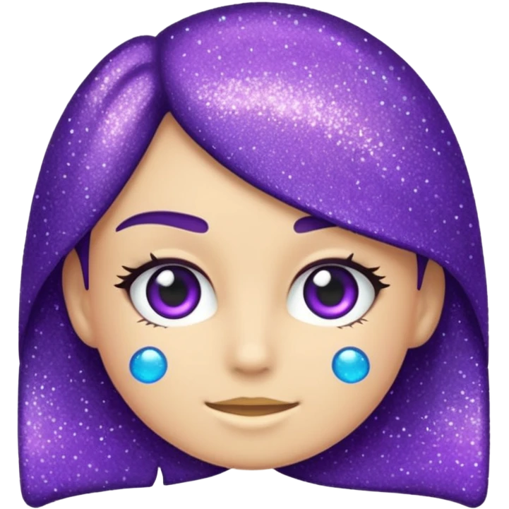 Glitter Roxo e Ciano Flecha emoji