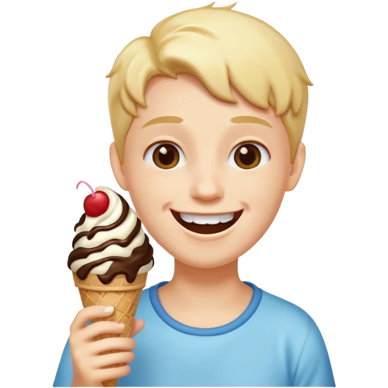 A person getting a ice cream Infinite happiness emoji