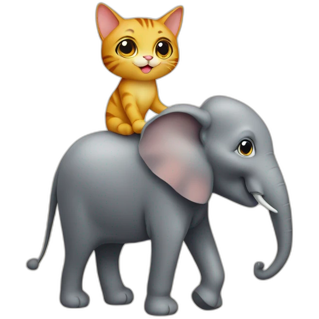 cat on a elefant emoji