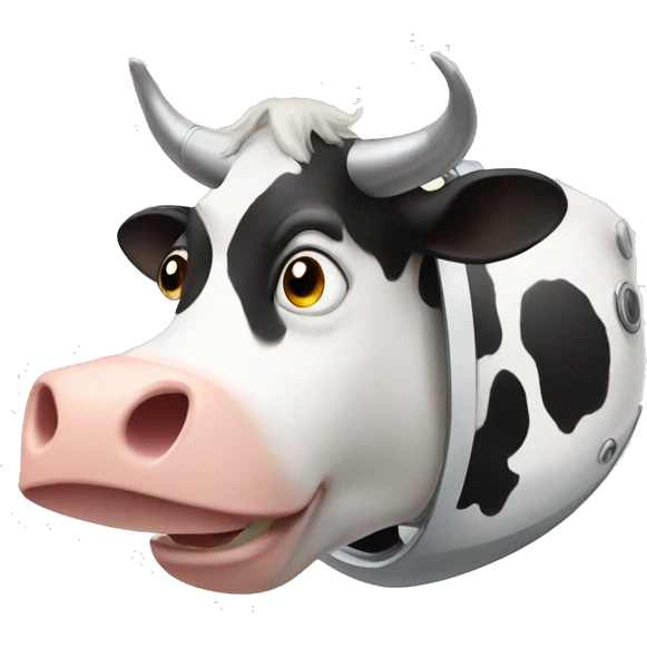 A cow on a spaceship emoji