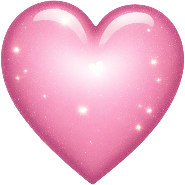 light pink love heart with sparkles  emoji