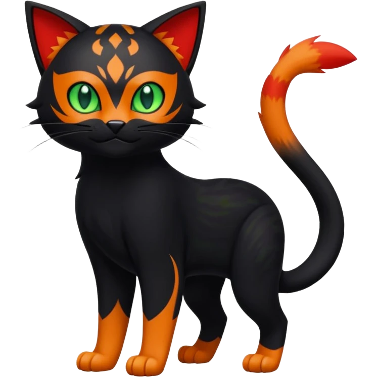 Liepard-Sprigatito-Litten-Pokémon-fusion-creature (full body) emoji