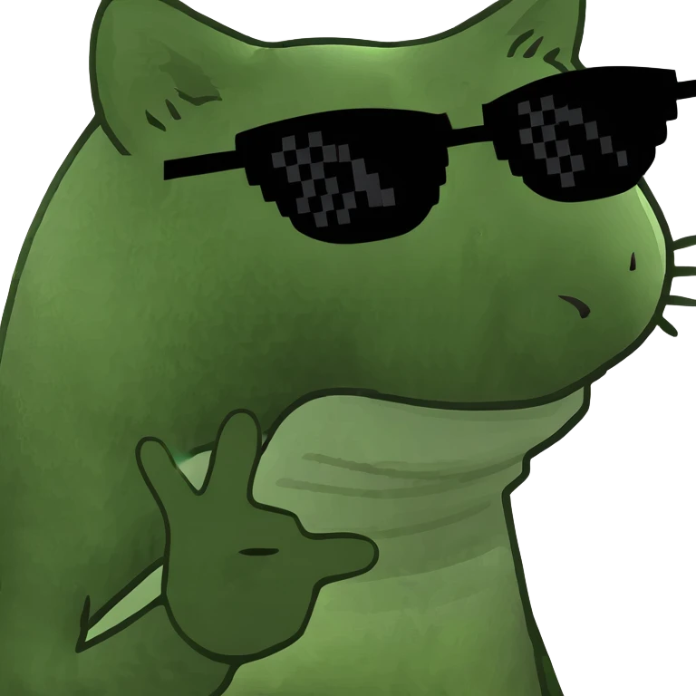 Cat with sunglasses emoji