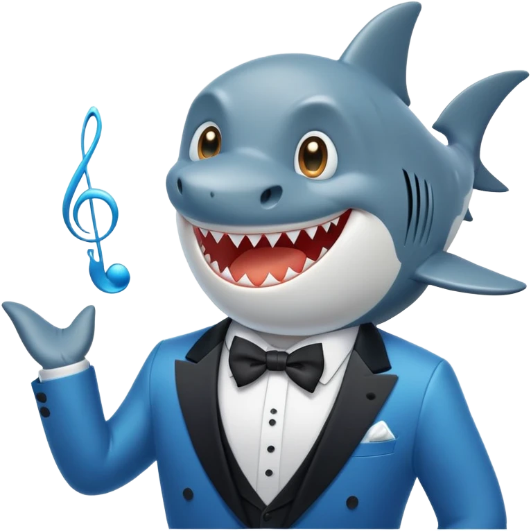 A shark singing  emoji