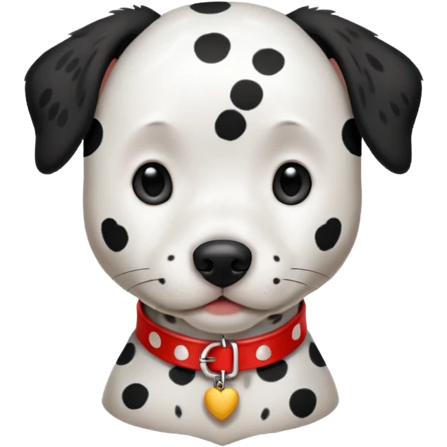 Dalmatian with spotted collar emoji