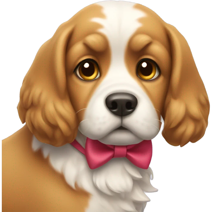 dog with a bow  emoji