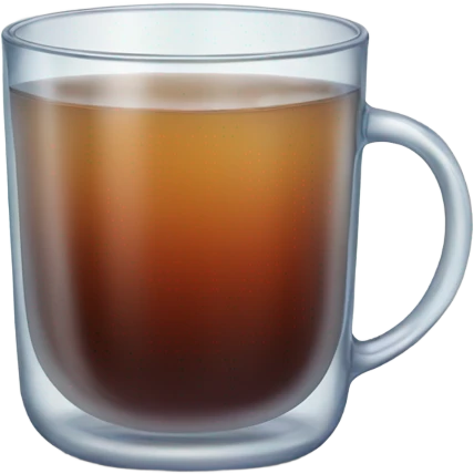 Cup of tea in a glass mug emoji