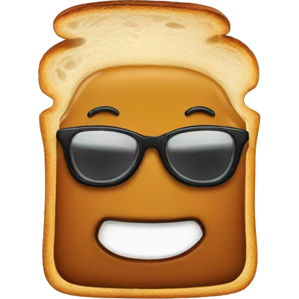 Toast with glasses on kaya jam
 emoji