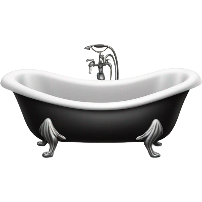 Black clawed bathtub  emoji