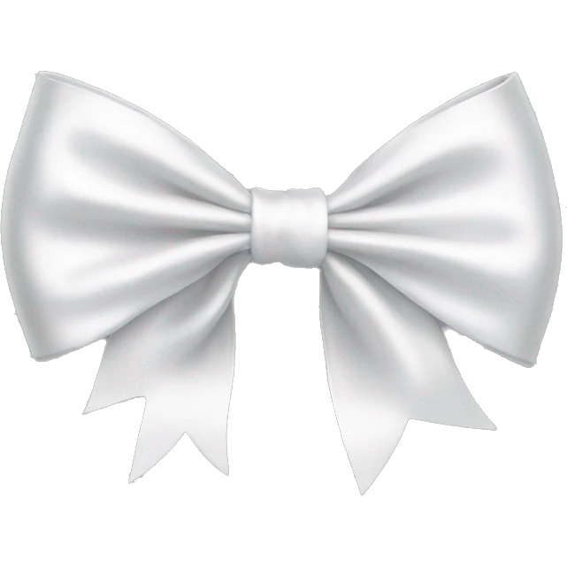 white satin bow emoji
