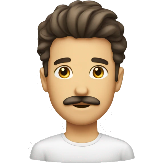 boy with mustaches and beard and good hairstyle emoji