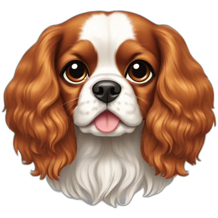 dog Cavalier King Charles Spaniel full height emoji