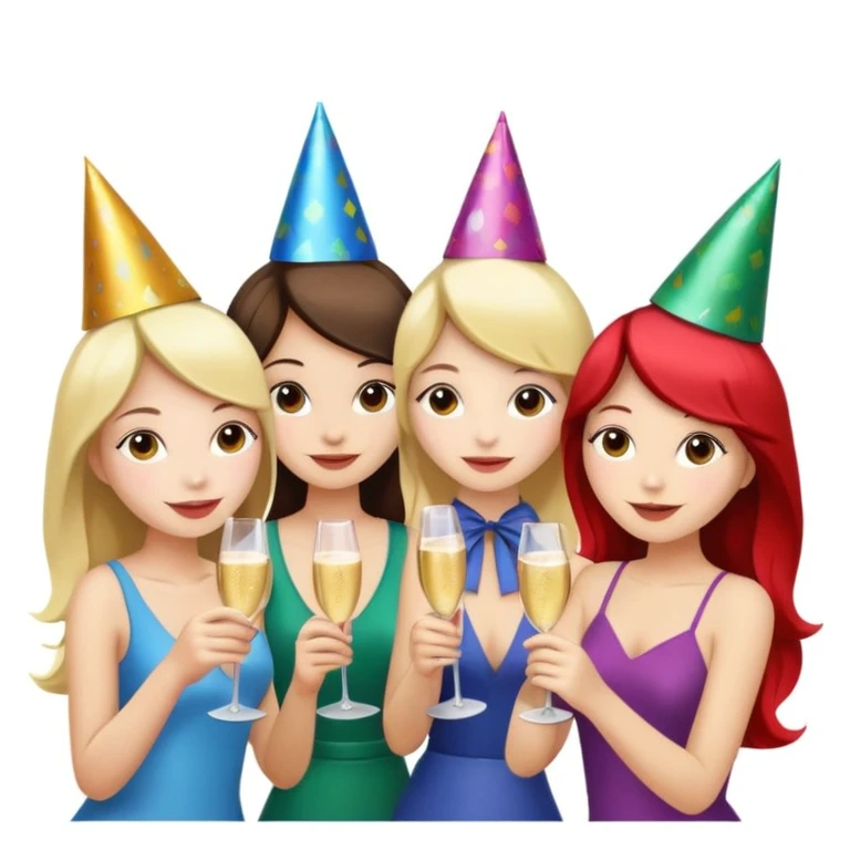 girls celebrating  emoji