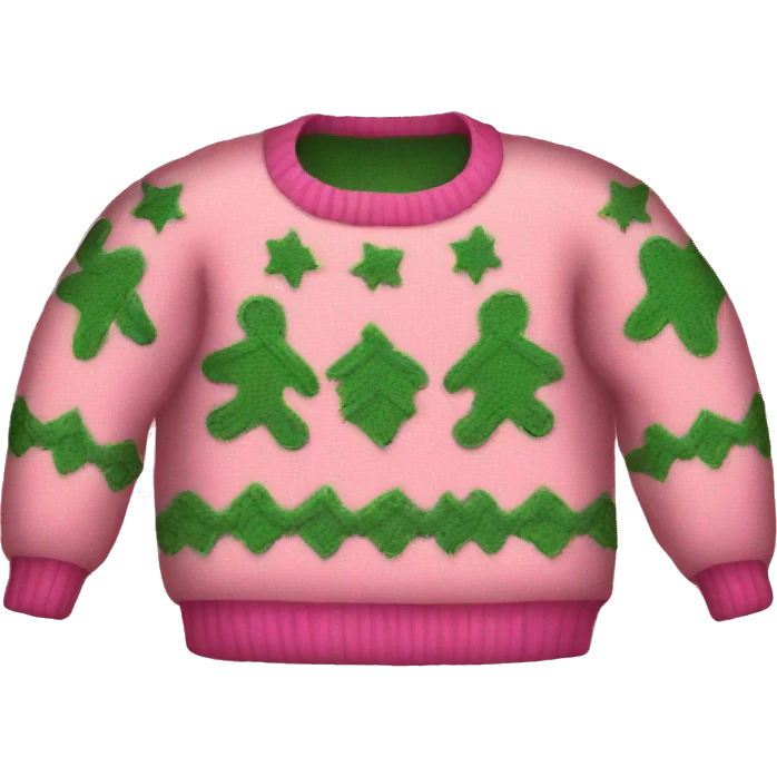 Ugly sweater pink emoji