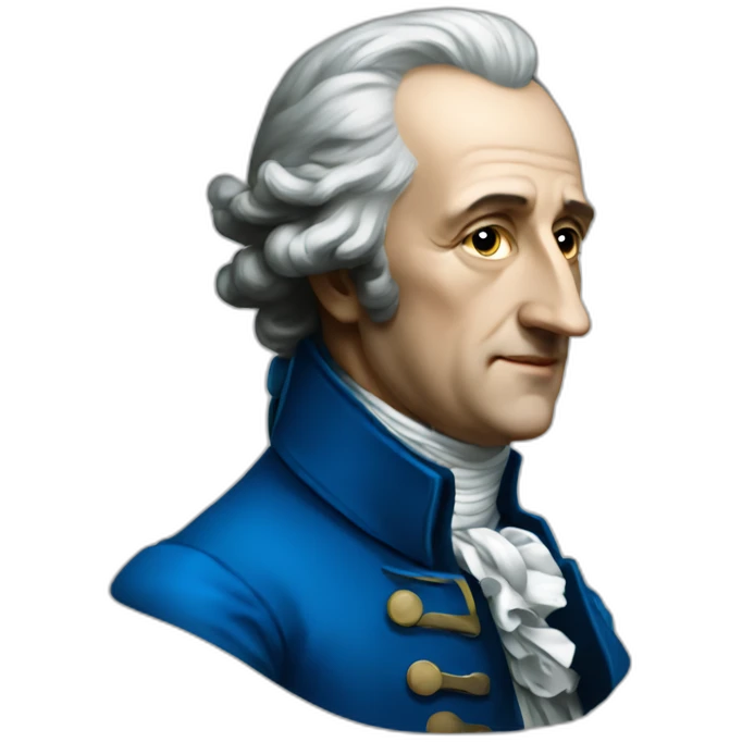 Goethe with blue ex emoji