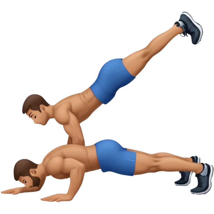 side-view man weighted glute-bridges emoji