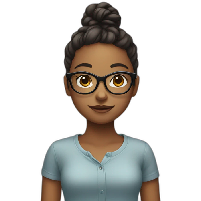 Girl wit glasses emoji