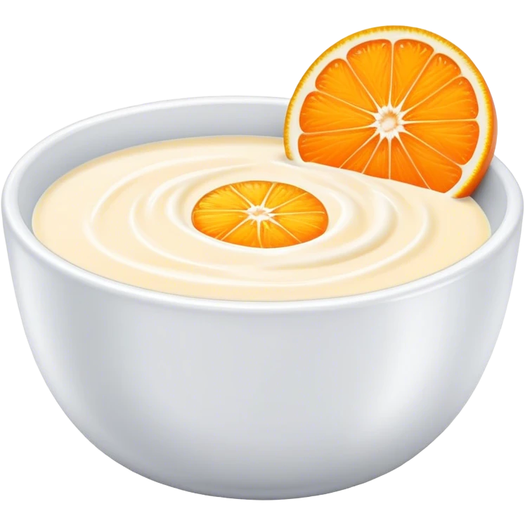 Orange yogurt bowl emoji