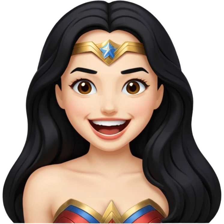 Wonder Woman laughing emoji