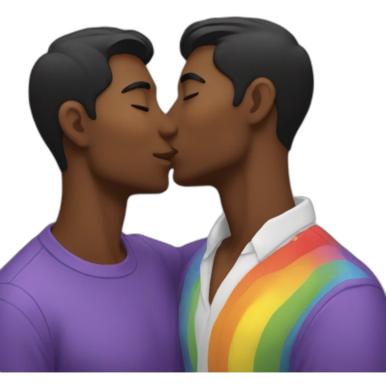 Gay people kissing emoji
