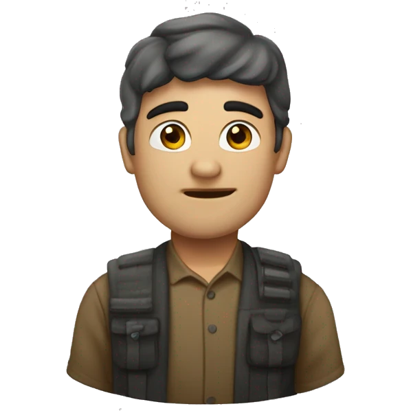 красивый парень с чёрными волосами и бородой emoji