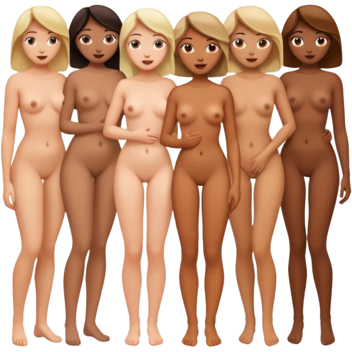 Naked women full view emoji